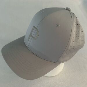 Puma Tech P Snapback Cap Ash Gray Style 024423-04 Side Panel Perforations